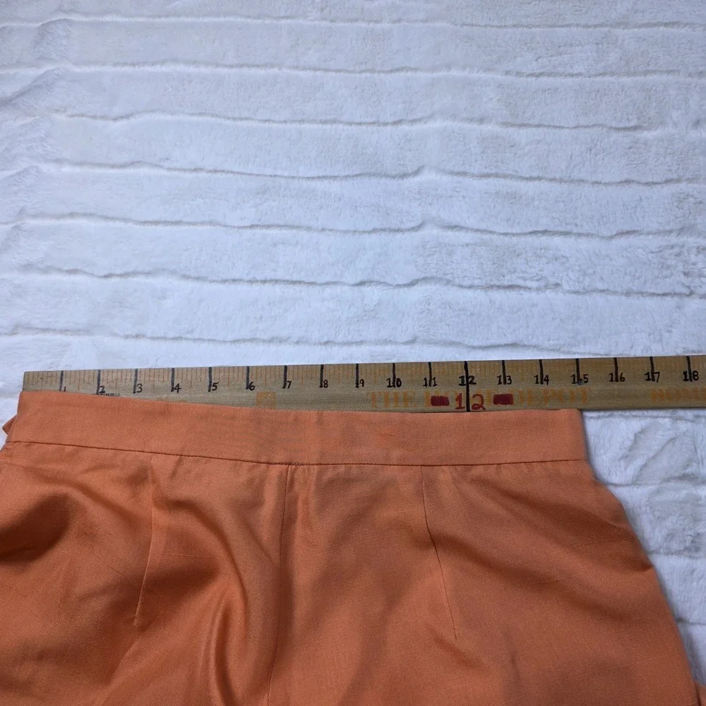 Ralph Lauren Purple Label Bobynn Silk Shantung Pants Womens‎ 6 Orange $1290